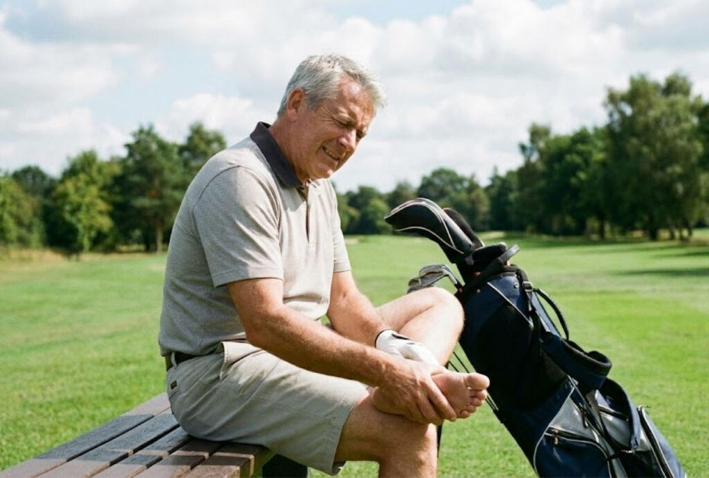 Heel pain doctor Houston helps active adults manage foot discomfort from sports injuries like golf strain.